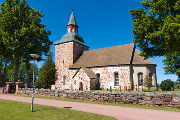 Fototapeta premium Saint Mary's Church in Saltvik on the Åland Islands, Finland