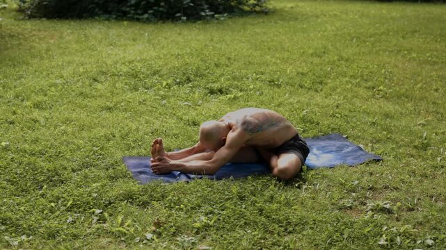 Serene forward sitting stretch focusing on hamstring health