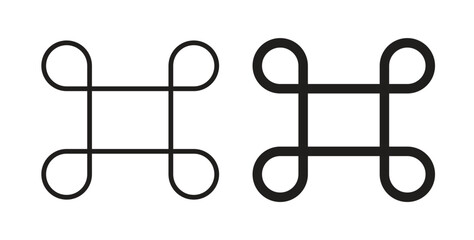 Command icon for mobile app, editable designs