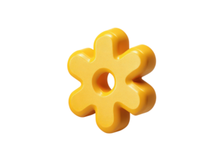 A yellow flower with a hole in the center