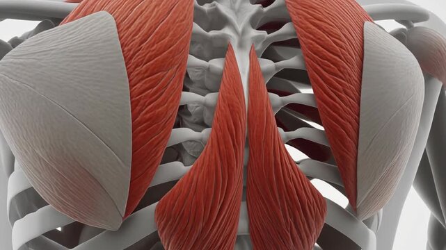 Detailed 3D Anatomy Animation of the Spinalis Thoracis Muscle