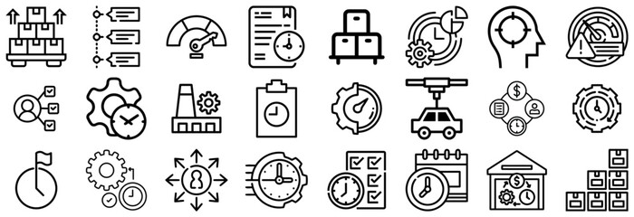 Business Efficiency and Time Management Icons