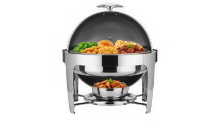 Chafing dish with food for catering service