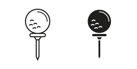Golf ball icon for mobile app, editable designs
