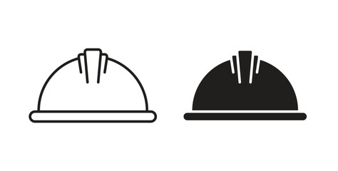 Hard hat icon for mobile app, editable designs
