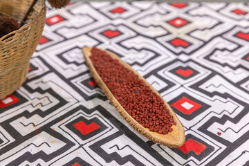 Achiote. Traditional food from the regions of Peru.