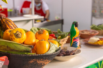 Fruits and spices in Peruvian cuisine. Traditional food from the regions of Peru.