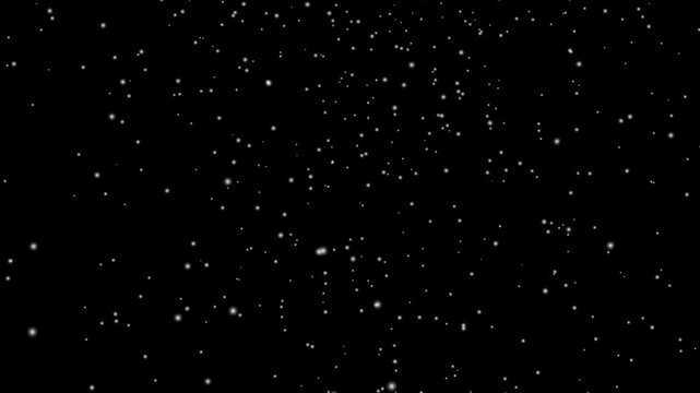 Falling snow overlay on black screen for chroma key effect. Snow overlay, black Screen, falling Snow. Christmas winter snow overlay video 4k.