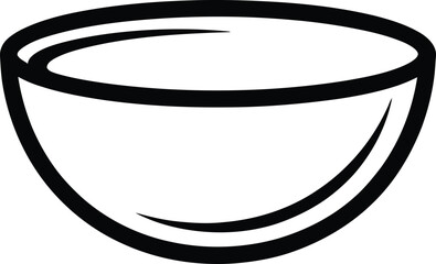 “Bowl Icon – Kitchen Dish Line Art Vector for Food, Cooking & Restaurant”