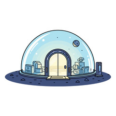 Futuristic Dome Home with Sustainable Living Concept.