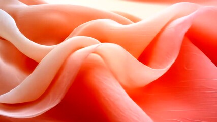Peach fabric waves flowing gracefully - Powered by Adobe