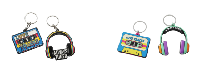 Valentine Couple Keychain PNG | Boy and Girl Matching Keychains | Heart Love Key Ring Design | Cute Romantic Gift | Transparent Background Clipart