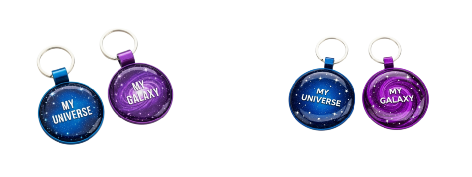 Valentine Couple Keychain PNG | Boy and Girl Matching Keychains | Heart Love Key Ring Design | Cute Romantic Gift | Transparent Background Clipart