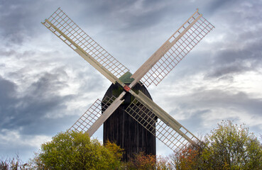 wooden windmill