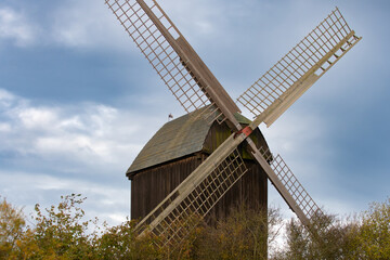 wooden windmill