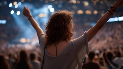 Crowd maintaining distance yet cheering together — symbolic of resilience, hope, and the enduring spirit of shared experiences. cinematic color correction, natural uneven lighting yet gentle