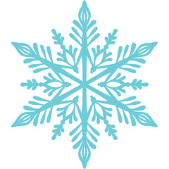 Light Blue Snowflake Detail Isolated On Transparent Background Elegant Winter Symbol And Christmas Decoration.