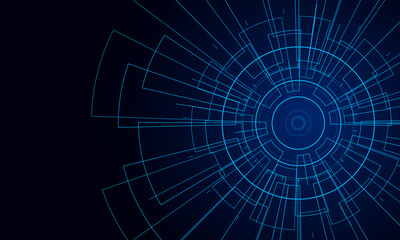 Sci fi futuristic user interface, HUD, Technology abstract background , Vector illustration.	
