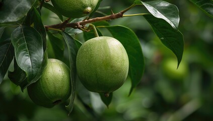 Nadan Passion Fruit against a Green Backdrop, highlighting its natural vibrancy