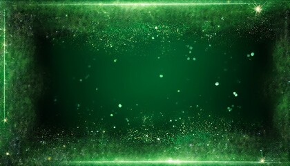 Green Glitter Frame Sparkling Green Border Design Christmas Border Frame