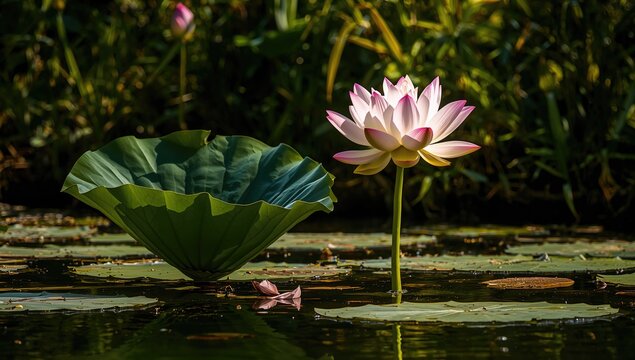 The lotus flower, symbol of fertility and prosperity, representing various auspicious meanings