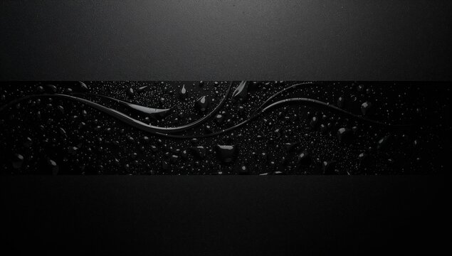 Water droplets on a dark surface, suitable for editorial header background