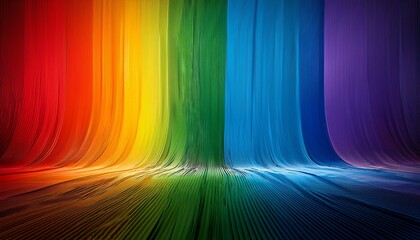 Abstract Rainbow Background Design 3D Rendering