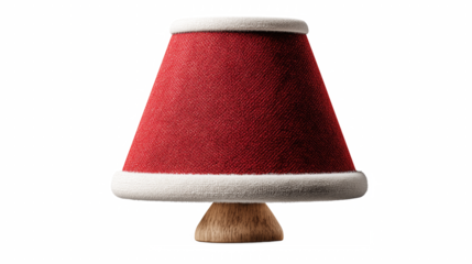 Red fur trim lamp Santa theme