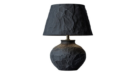 Black Stone Textured Table Lamp