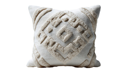 Neutral Textured Pillow with Fur Pattern