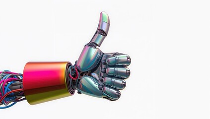 Cartoonish robotic hand gestures, suitable for presentations and marketing purposes