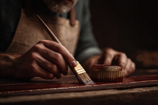 Crafting elegance artisan wood finishing workshop process photography rustic setting close-up artistry and skill