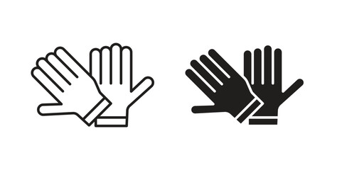 Fototapeta premium Gloves icon. Symbol, logo illustration. graphic icon set