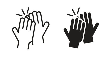 High Five icon. Symbol, logo illustration. graphic icon set