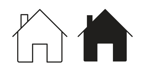 Home icon. Symbol, logo illustration. graphic icon set