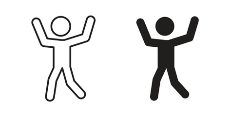 Fototapeta premium Joy icon. Symbol, logo illustration. graphic icon set