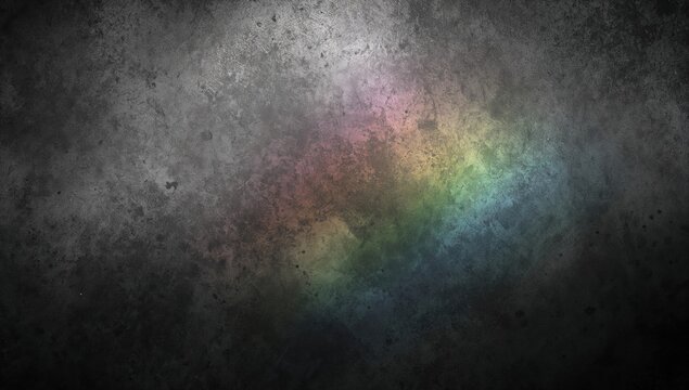 Noisy grey and black abstract background with colorful gradient, suitable for UI backdrop - Powered by Adobe