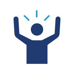 Winning Flat Blue Icon