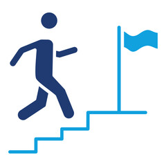 Trumph Flat Blue Icon