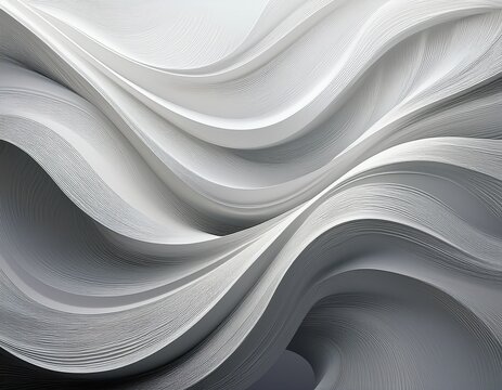 abstract flowing lines of light gray and white - Powered by Adobe