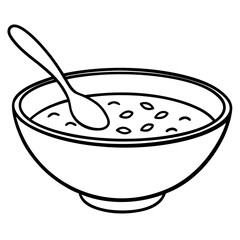 Bowl of soup with a spoon