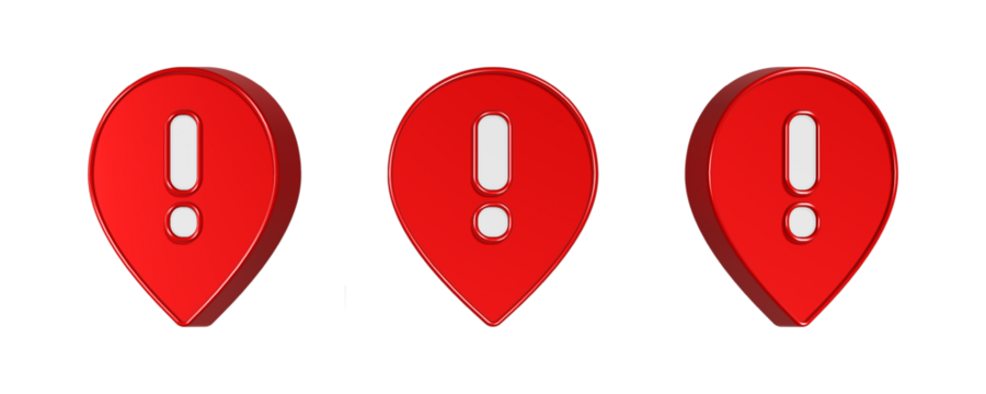 3d rendering bubble alert in red color - Powered by Adobe