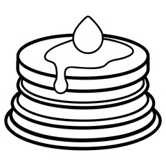 Pancakes with syrup, a sweet and tasty breakfast