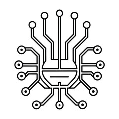 Fintech Digital Circuits Minimal Line Vector