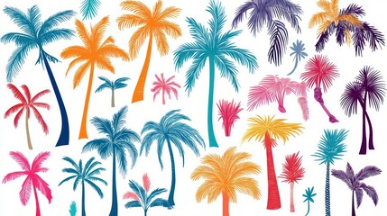 Colorful Palm Trees Collection