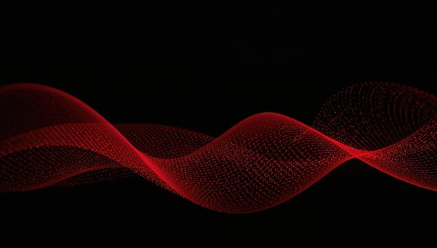 Abstract Red Line Particles Wave Background, suitable for UI backdrop