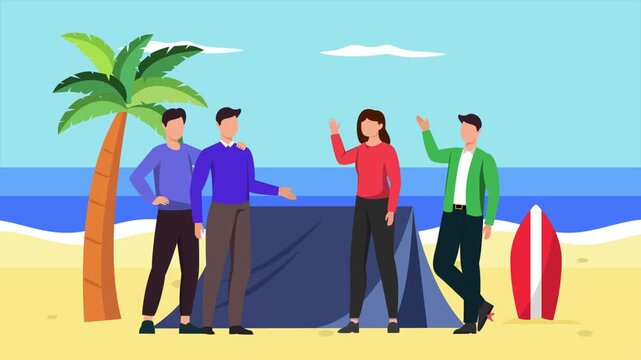 Animated video of goal client first business. Client First concept. Full length animation illustration. High quality&nbsp;4k&nbsp;footage