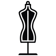 mannequin outline icon on white background