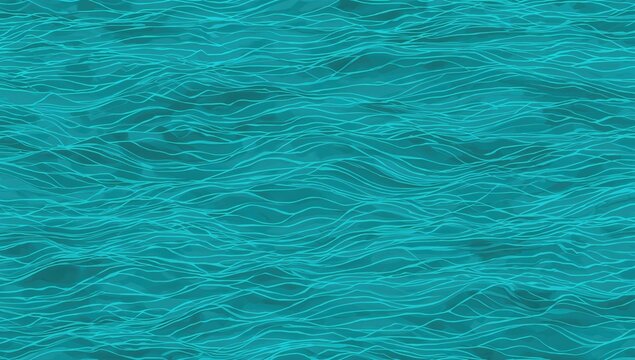 Seamless pattern featuring turquoise waves, ideal for backgrounds with aquatic themes