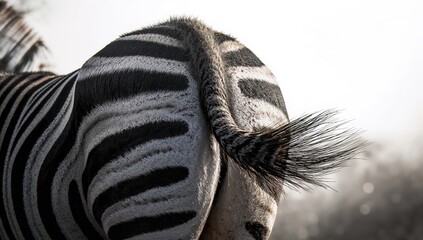 Naklejka premium Zebras in a close encounter, showcasing the dynamics of wildlife interaction